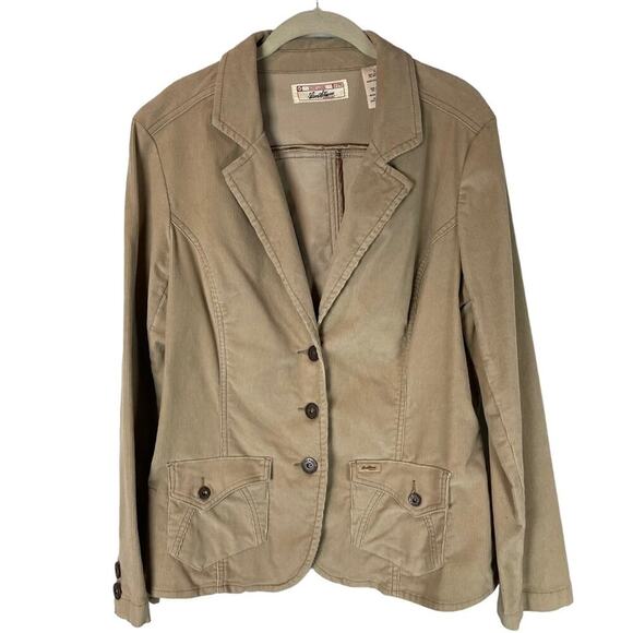 Vintage Signature Levi Strauss corduroy fitted blazer jacket 3 button closure - Picture 1 of 8